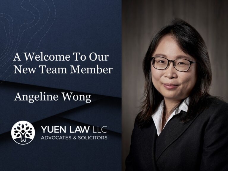 Singapore Law Firm, Yuen Law, welcomes Director Angeline Wong, Corporate Lawyer