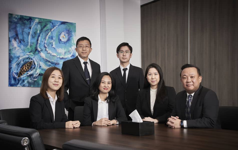 Singapore lawyers in Yuen Law LLC law firm conference room