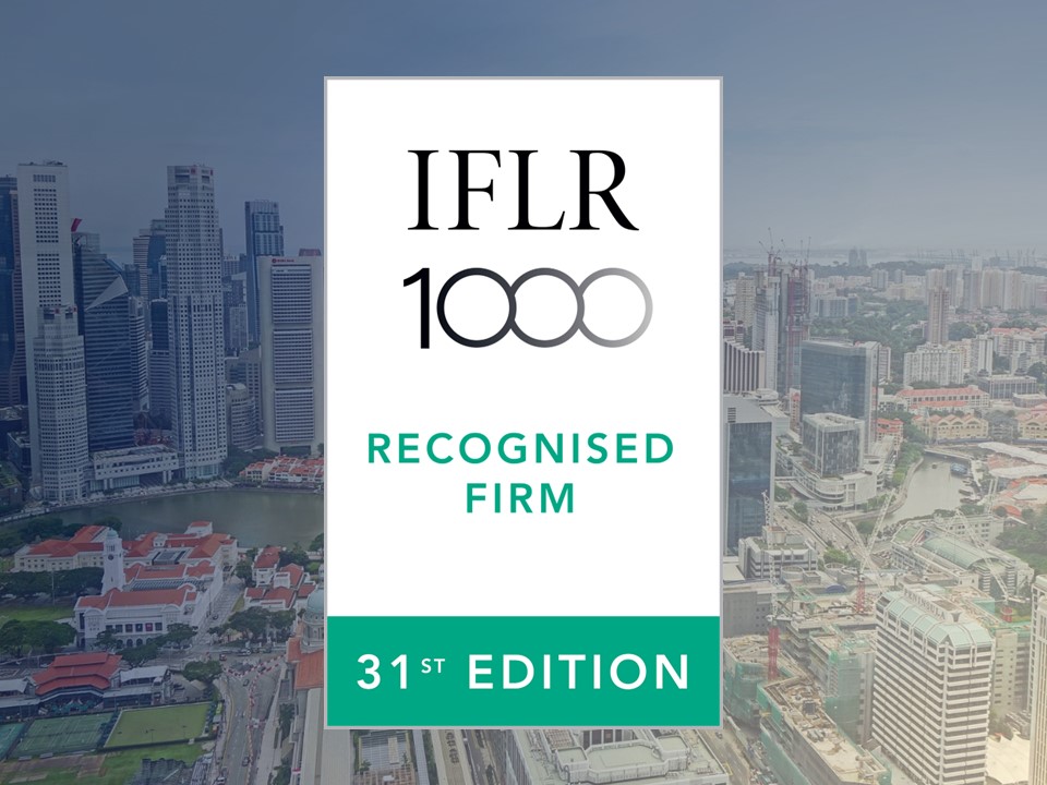 Singapore Law Firm, Yuen Law recognised for their work in Corporate M&A in IFLR1000 in 2022
