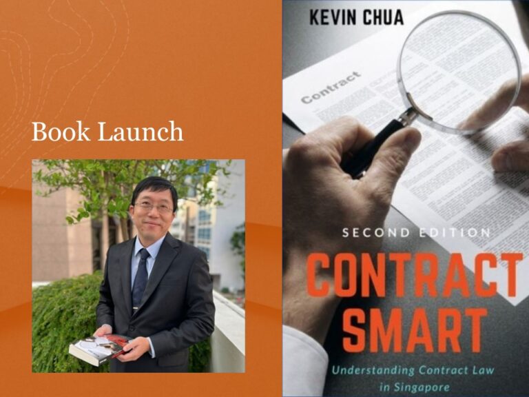 Singapore corporate Lawyer, Kevin Chua Publishes Book “Contract Smart”