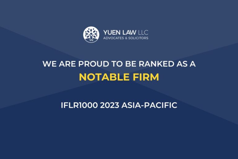 Yuen Law ranked as a Notable Firm in the latest edition of IFLR1000 2023 Asia Pacific