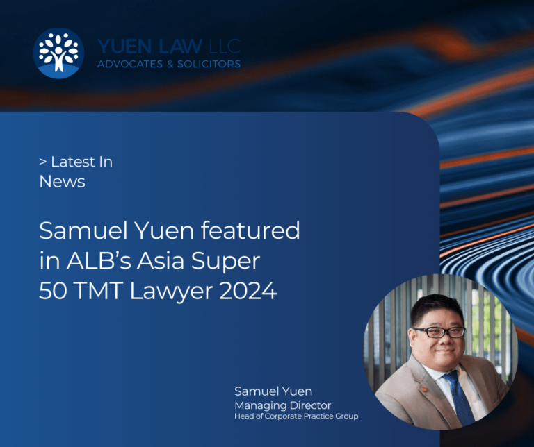 Samuel Yuen is client's choice in ALB's Asia Super 50 TMT Lawyers 2024