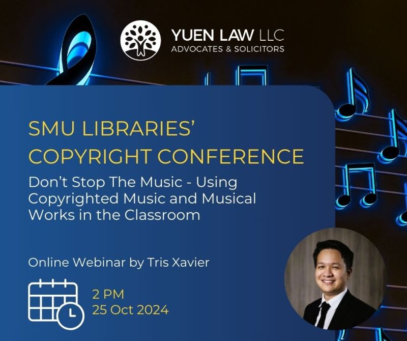 Tris Xavier invited to speak at SMU Copyright Conference 2024