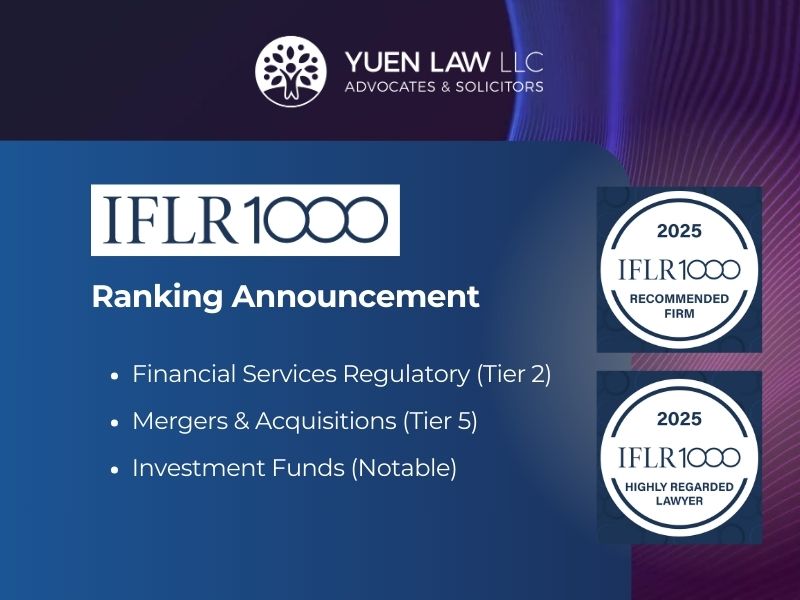 Yuen Law Recommended in IFLR1000 – 2 Lawyers and 3 Practice Areas Ranked