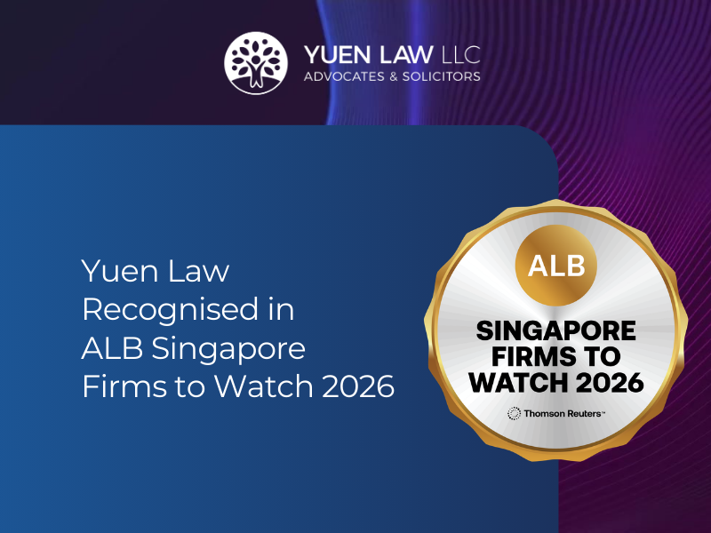 Yuen Law Recognised in ALB Singapore Firms to Watch